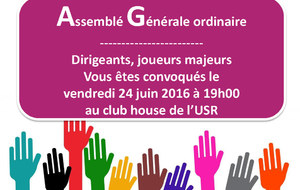 Assemblé Générale ordinaire - vendredi 24 juin 2016 à 19h00