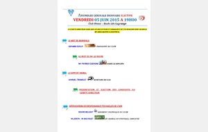 AG Elective du Vendredi 05 juin 2015.