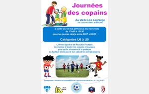 Journées des copains au stade Léo Lagrange pour les U6 à U9 