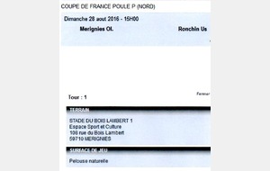 1er TOUR DE COUPE DE FRANCE