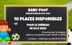 Babyfoot - 10 places disponibles