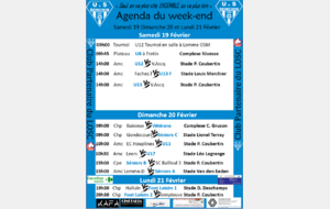 Agenda du 19 20 et 21 février 