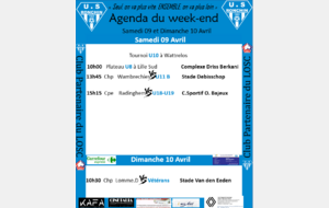 Agenda du 09 et 10 avril 