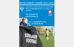 RECRUTEMENT EDUCATEURS FOOT A 8