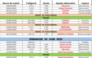 PROGRAMME DES 120 ANS