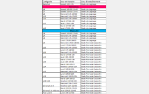 PLANNING ENTRAINEMENT SAISON 2022-2023