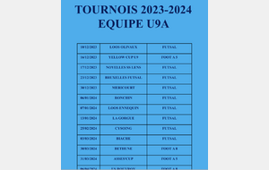 TOURNOIS 2023-2024 U9A