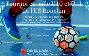 Tournoi de Noël (U10 et U11)  : reporté en février 