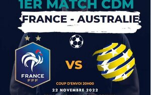 Diffusion du match FRANCE-AUSTRALIE