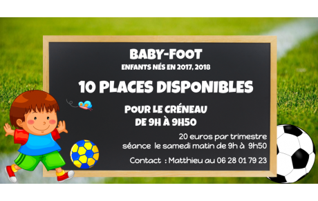 Babyfoot - 10 places disponibles