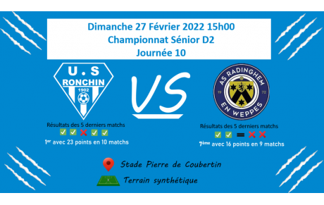 Présentation Match Séniors A