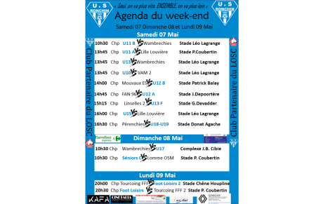 AGENDA 7 8 ET 9 MAI