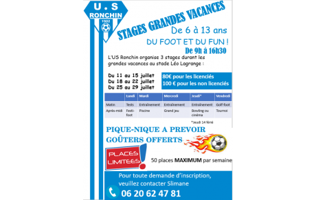 STAGES GRANDES VACANCES