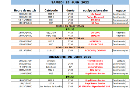 PROGRAMME DES 120 ANS