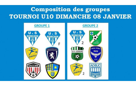 TOURNOI U10 LE 08 JANVIER 