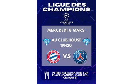 Diffusion du Match Bayern - Paris SG