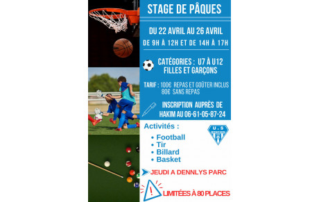 🔵STAGE DE PÂQUES ⚪
