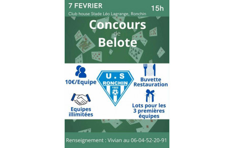 Concours de Belote du 7 Février